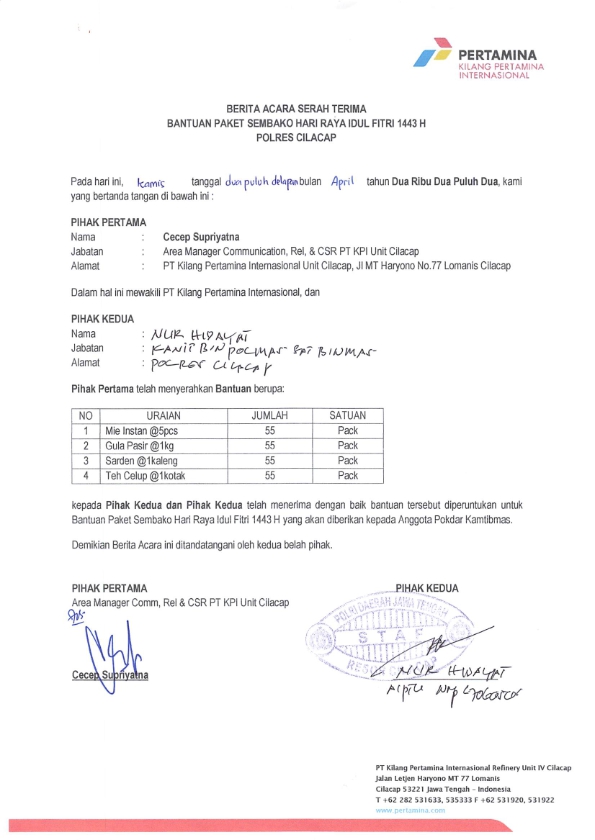 Anggota Pokdarkamtibmas Polres Cilacap 