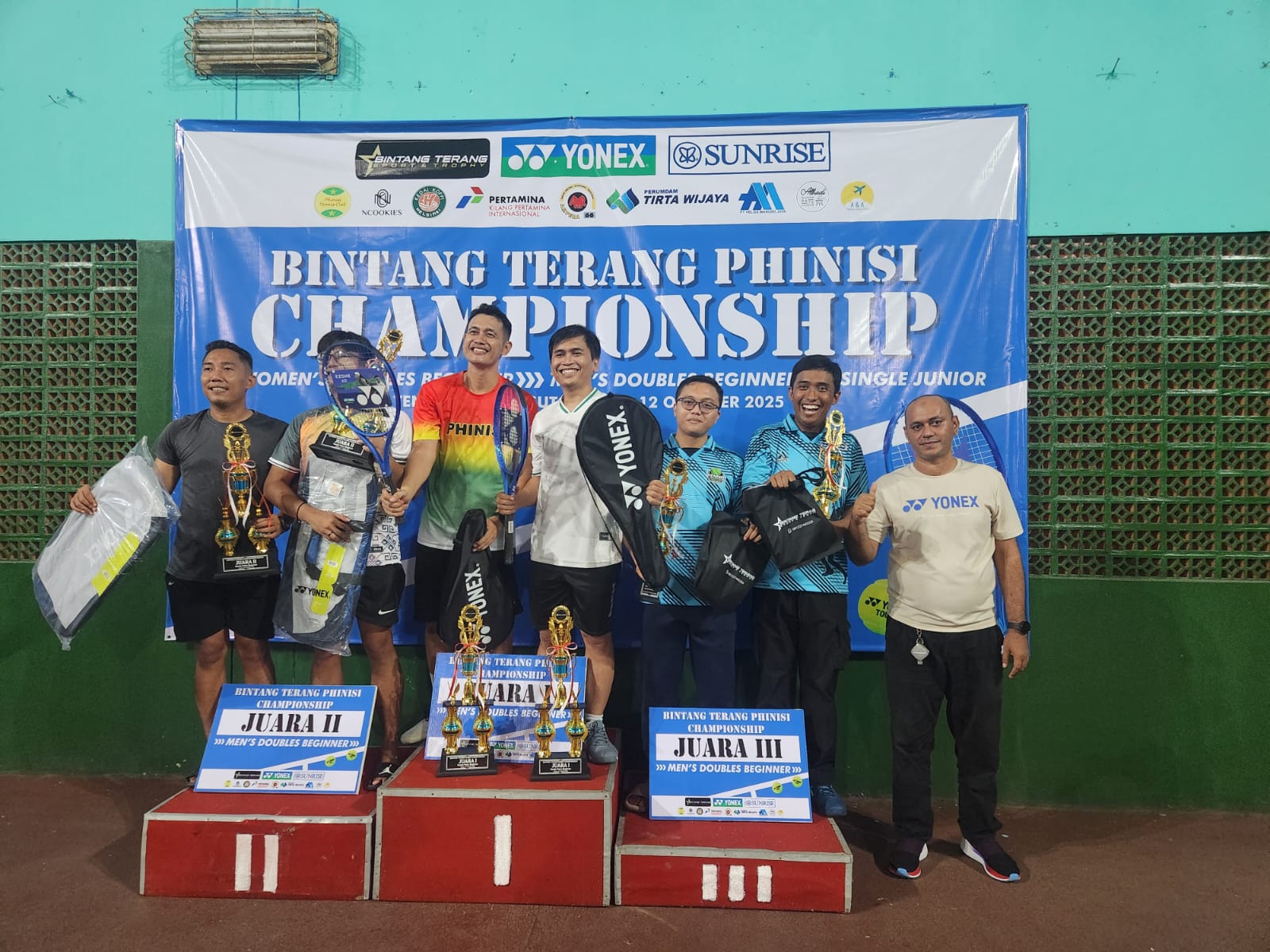 Turnamen Tennis Perorangan Yunior Kelompok Ganda Putri Beginner, & Ganda Putra Beginner Phinisi Tennis Club