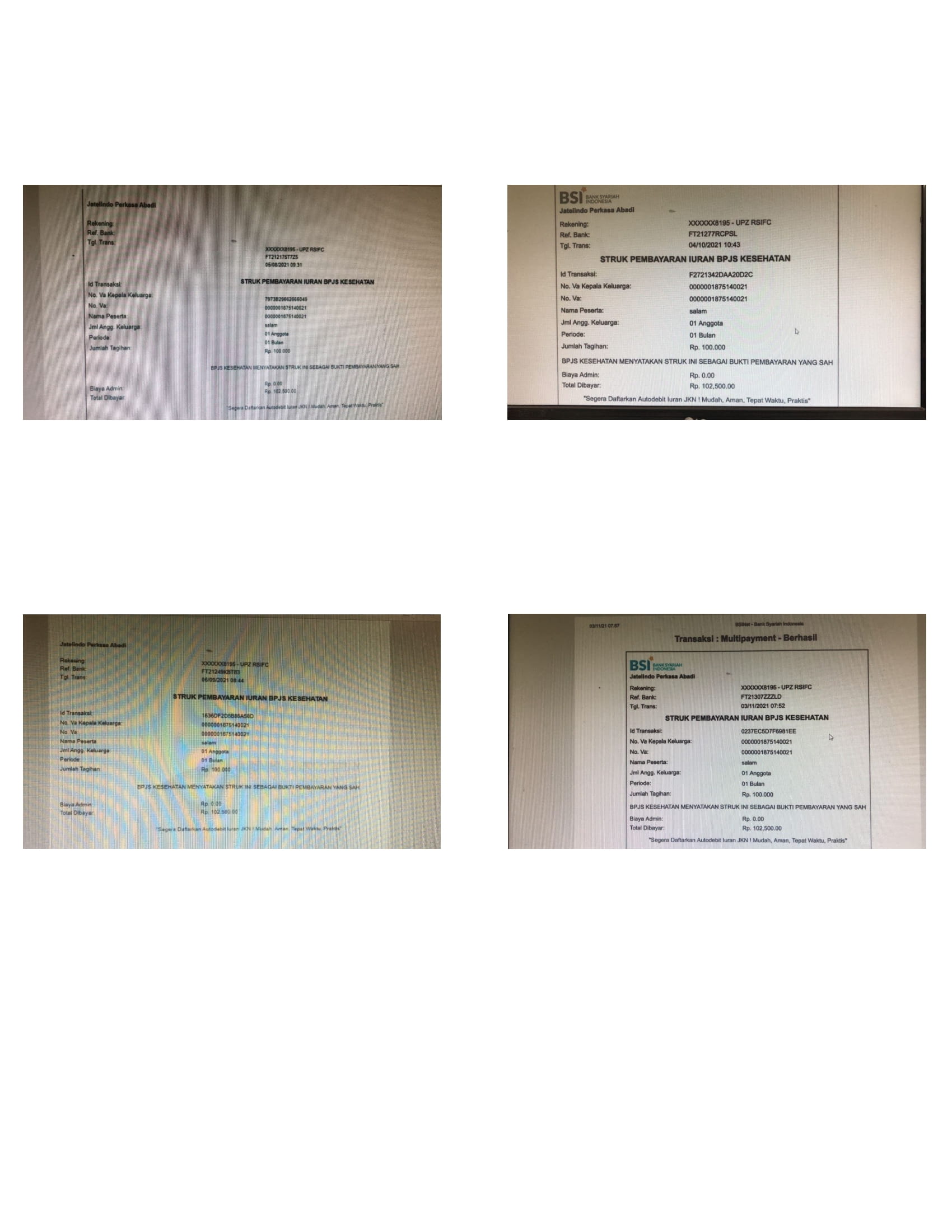 Bantuan pembayaran premi BPJS an Salam