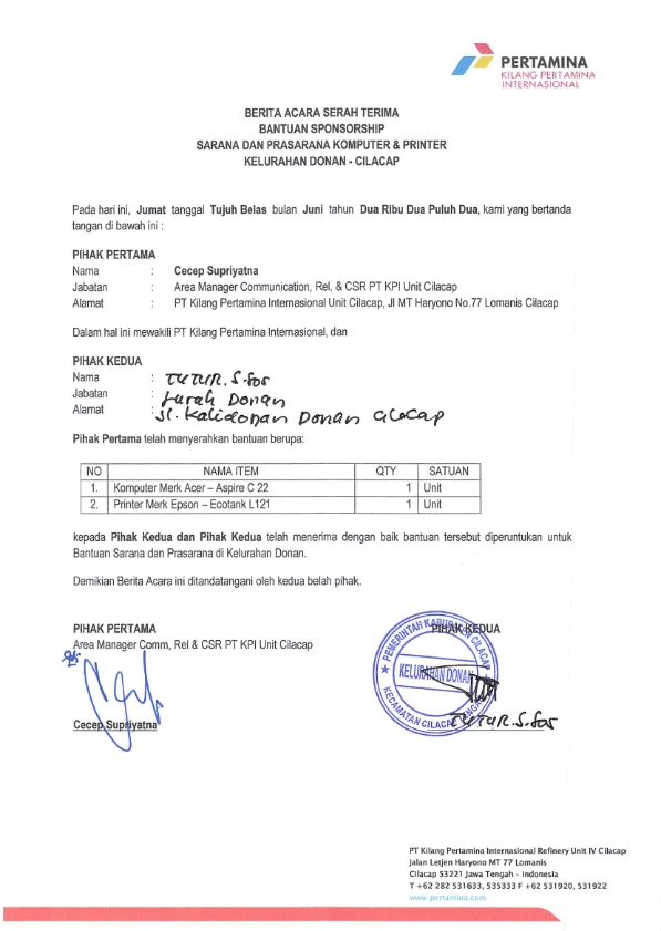  Kantor Kelurahan Donan Kec. Cilacap Tengah