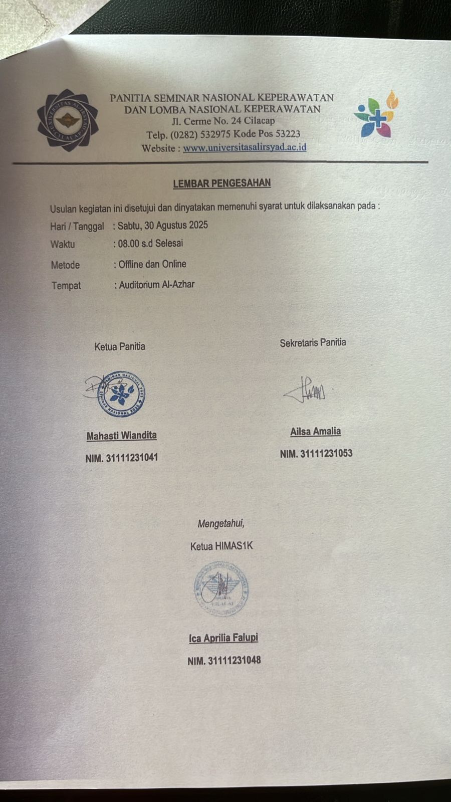Panitia Seminar Nasional Keperawatan dan Lomba Nasional Keperawatan