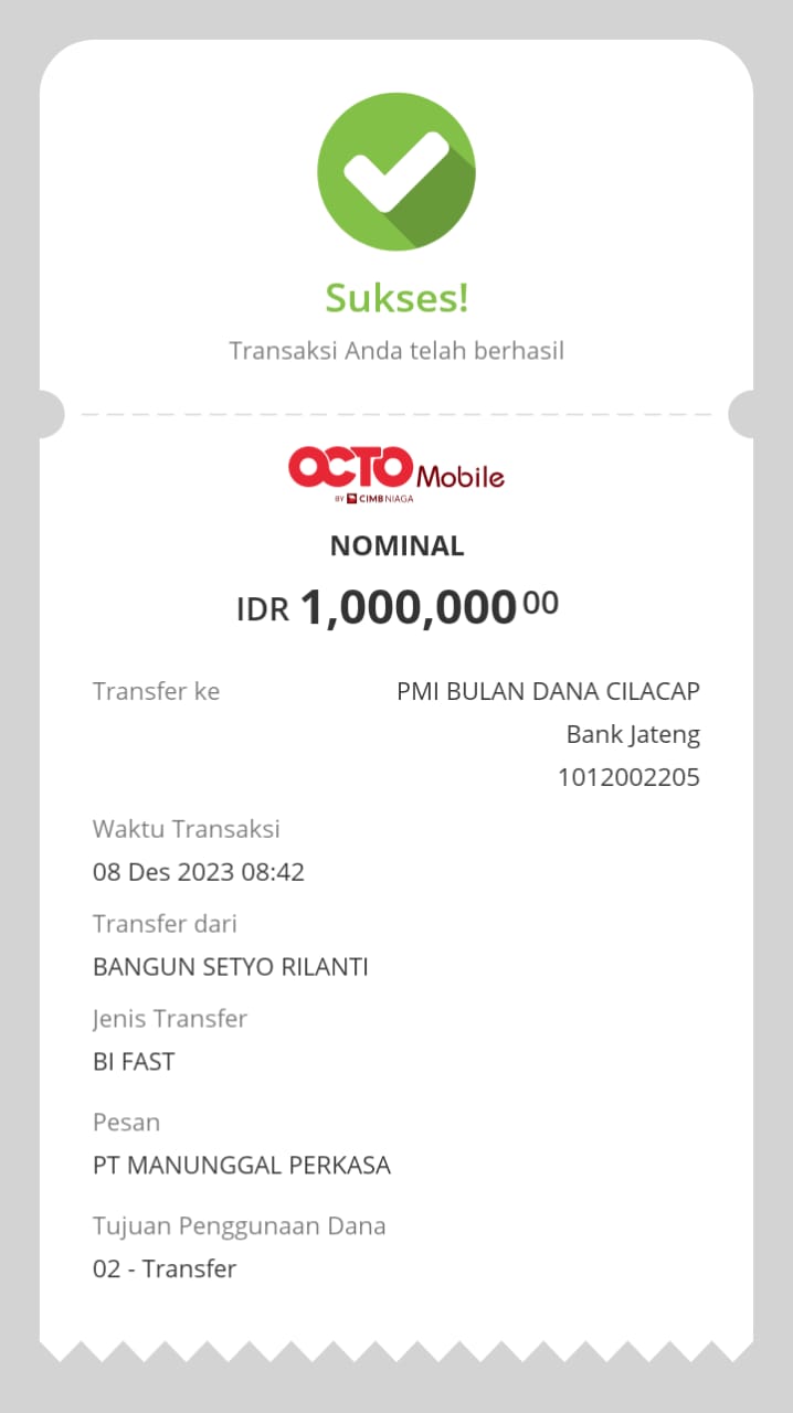 Panitia Bulan Dana PMI Tahun 2023 Kab. Cilacap