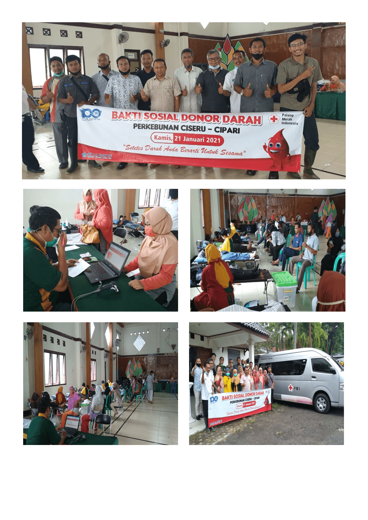 Donor darah rutin pada bulan Januari 2021