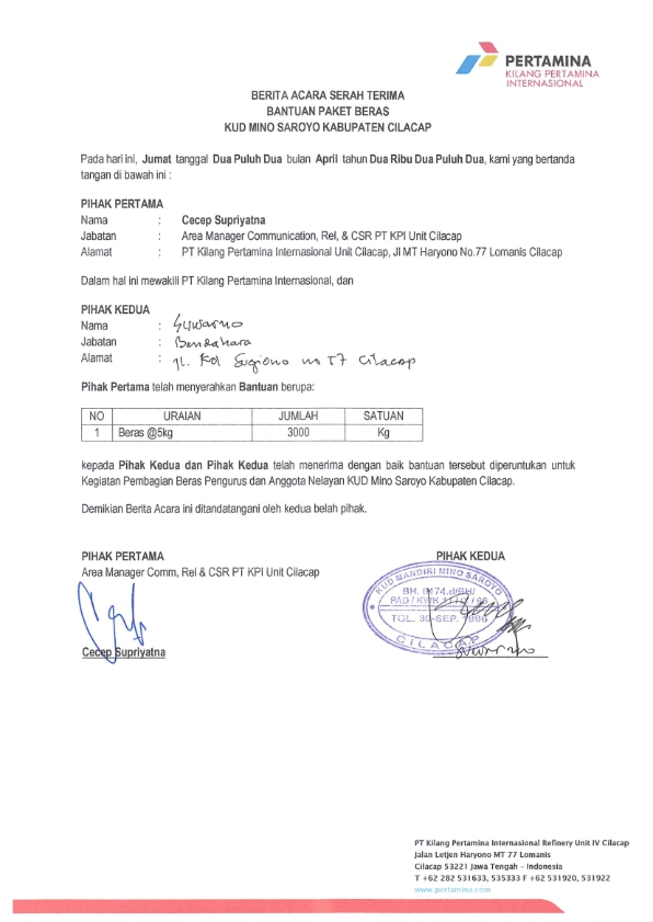 Anggota Nelayan KUD Minosaroyo Cilacap