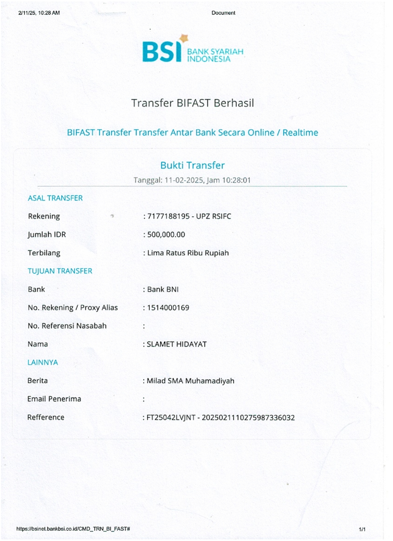 SMA Muhammadiyah 1 Cilacap. Jln Kalimantan No. 12  Cilacap