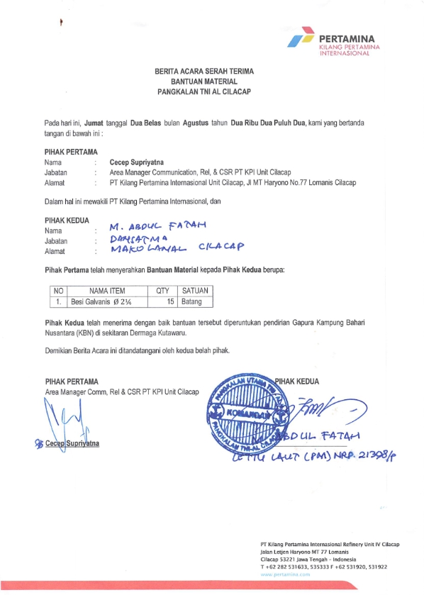 Kelurahan Kutawaru Kec. Cilacap Selatan
