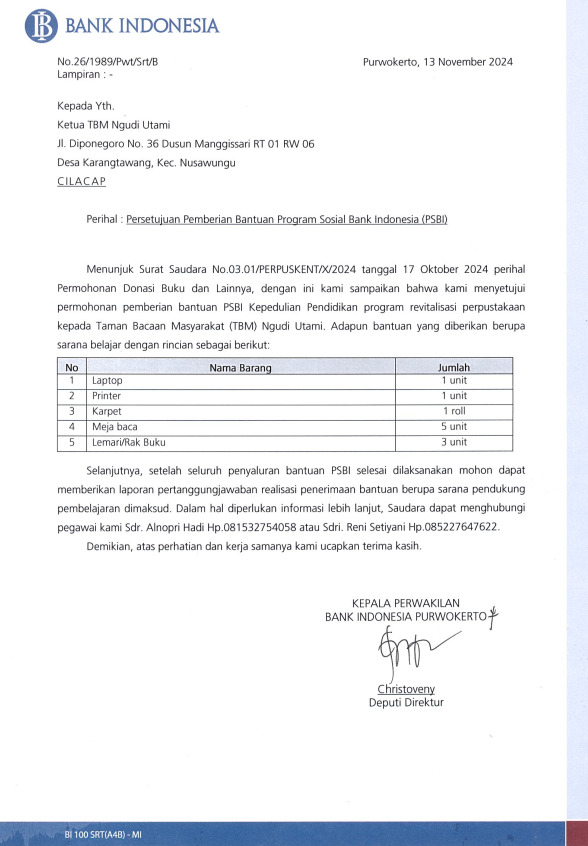 Taman Bacaan Masyarakat Ngudi Utami