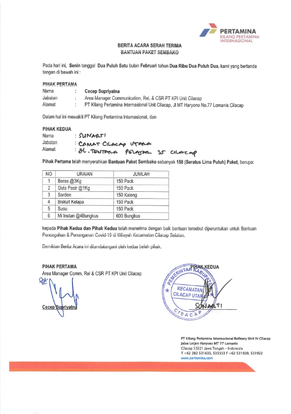 Masyarakat di Kecamatan Cilacap Utara
