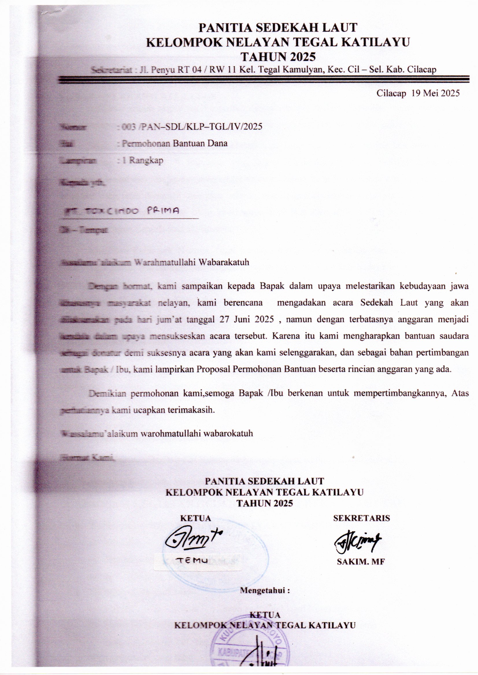 Kelompok Nelayan Tegal Katilayu, Tegalkamulyan, Cilacap Selatan