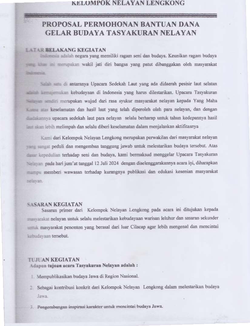 Kelompok Nelayan Lengkong, Tegalkamulyan, Cilacap Selatan